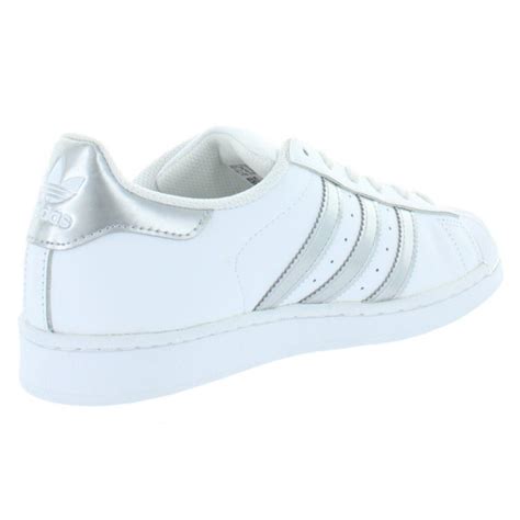 adidas womens superstar white leather sneakers shoes  medium bm bhfo  ebay