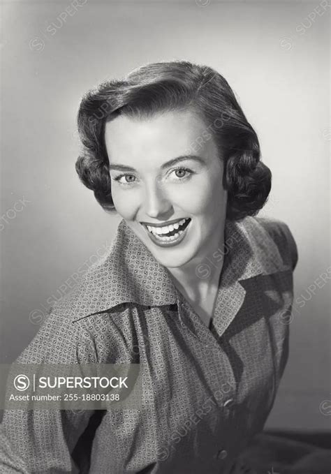 Vintage Photograph Portrait Of Brunette Woman Smiling Superstock