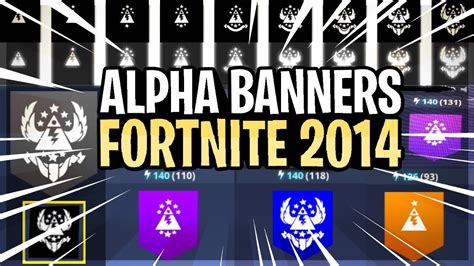 og alpha banners   fortnite rare alpha testing banners