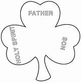 Trinity Shamrock Clipart Cliparts Coloring Holy Sunday Library Line Clip sketch template