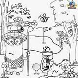 Coloring Pages Golf Kids Minion Color Fun Print Costume Draw Summer Printable Cool Mini Drawing Course Fanatical Teenagers Dress Colouring sketch template