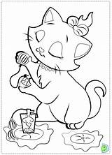 Marie Coloring Dinokids Cat Close sketch template