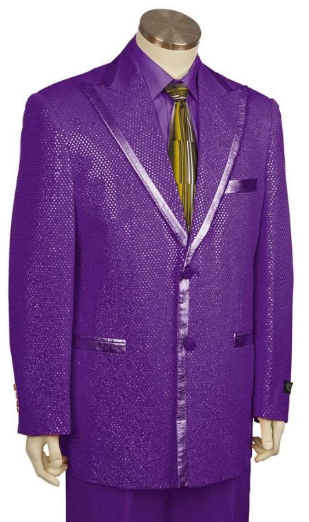 skupu mens long zoot suit purple