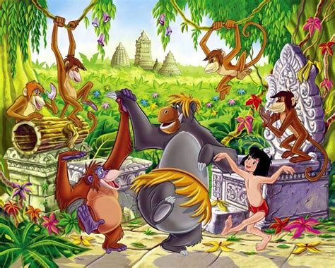 disney  jungle book cartoon wallpaper