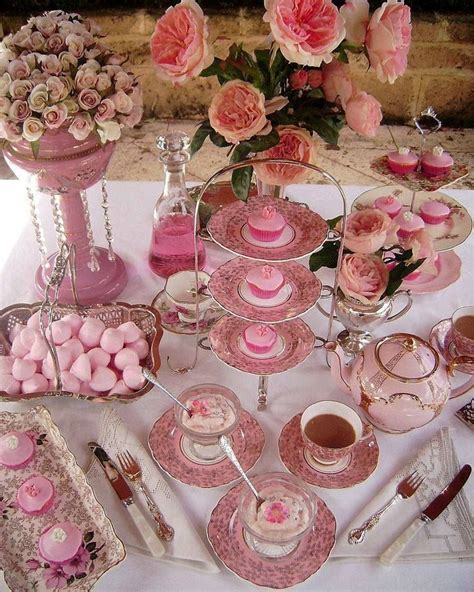 39 Glitzy And Glam Bridal Shower Ideas Pink Tea Party Pink Tea Tea