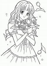Coloring Pages Girls Kids Cute Anime Colouring Visit Printable sketch template