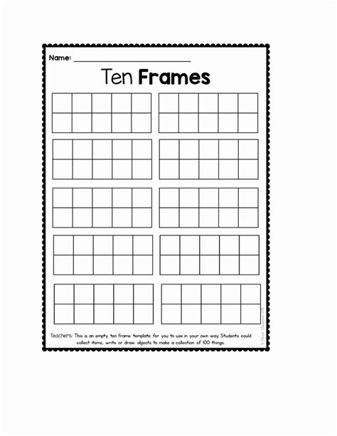 ways   ten worksheet ideas  printable ten frame templates