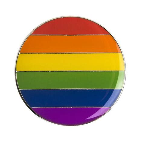 Lgbtq Pride Flag Pin 1 Round Gay Lesbian Bisexual Lgbt Lapel Hat Tie