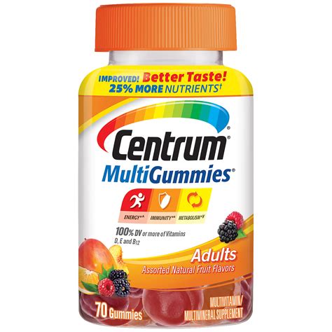 centrum multigummies adult multivitamin gummies multivitaminmultimineral supplement