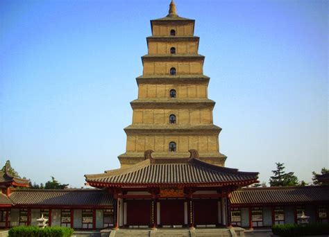 big wild goose pagoda expression  buddha influence china tours