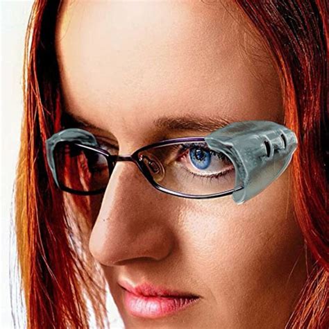 1 Pairs Side Shields For Eye Glasses Slip On Safety Glasses Shield