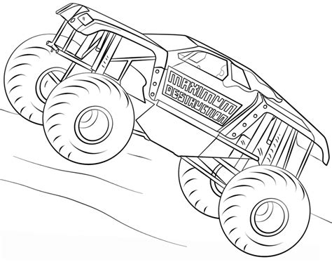 printable monster truck coloring sheets printable templates