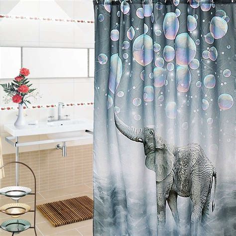 Hot Cute Elephant Shower Curtain Polyester Printing