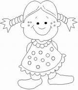Coloring Pages Girl Doll Kids Print Printable Pigtails Smiles Little Girls Colouring Color Kachina Litle Printablefree Total Views Getdrawings Getcolorings sketch template