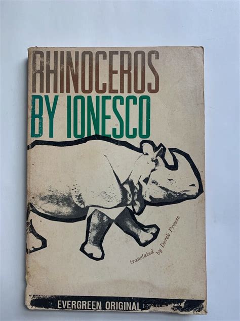 Rhinoceros By Eugene Ionesco Paperback 1960 From Sterlyn Book