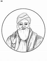 Guru Nanak 4to40 sketch template