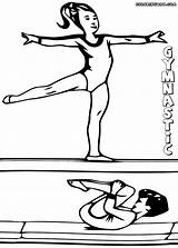 Gymnastic Colorings sketch template