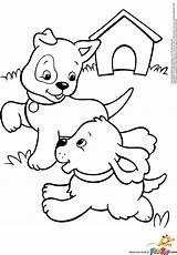 Puppy Coloring Pages Kitten Dog Printable Kids Print Baby Colouring Boxer Maltese Puppies Color Outline Dogs Sheets Shower Printouts Duck sketch template