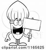 Paintbrush Mascot Outlined Coloring Clipart Cartoon Vector Holding Sign Waving Thoman Cory sketch template