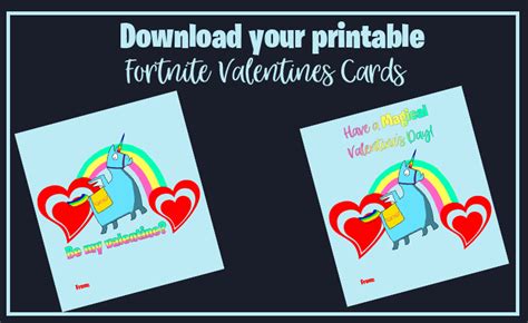 fortnite valentines day cards   printable curious  geeks
