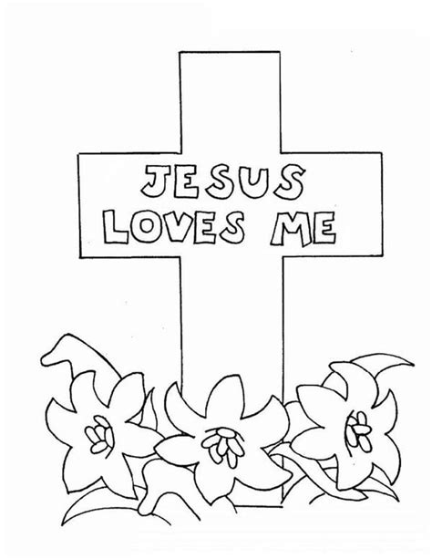 jesus love  cross coloring page color luna