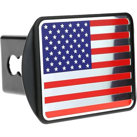 American Color Flag Metal Trailer Hitch Cover Fits 2 Receivers
