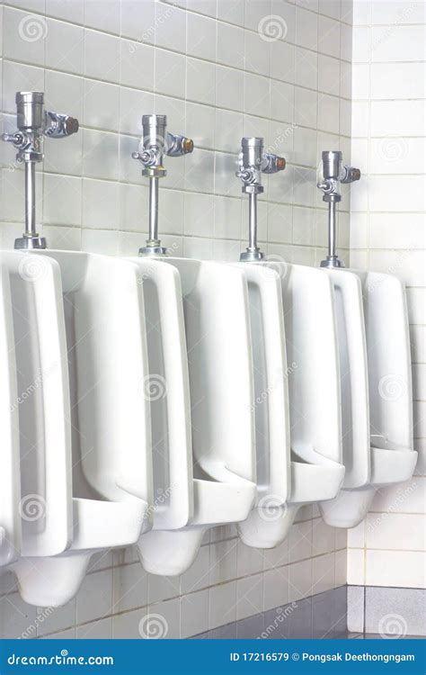 urinal man clean toilets royalty  stock images image