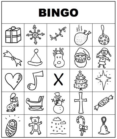 set  simple christmas bingo cards printable