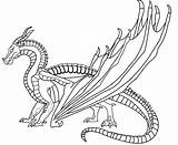 Skywing Dragon Dragons Wof Rainwing Jade sketch template