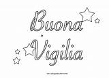 Vigilia Buona Scritta sketch template