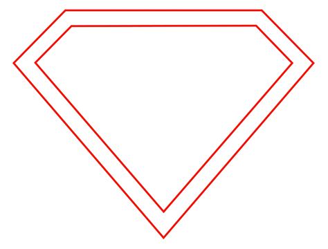 blank superman logo template clipart