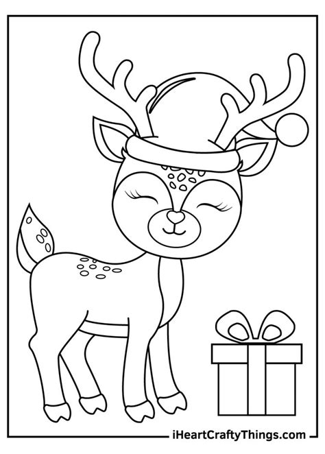 christmas reindeers coloring pages   printables