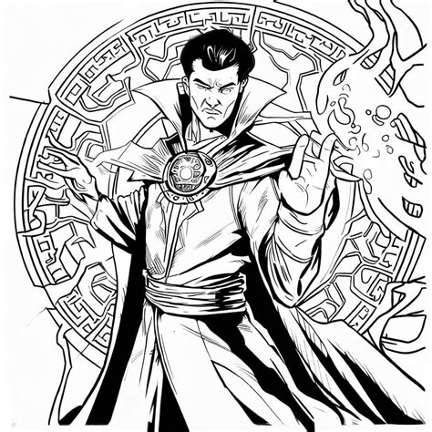 awesome doctor strange coloring page  print  color