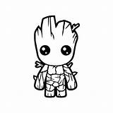 Coloring Pages Avengers Marvel Groot Baby sketch template