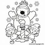 Coloring Pages Pole North Christmas Winter Printable Sled Polar Bear Kids Sheet Color Print Family Time Themed Getcolorings Santa Pulling sketch template