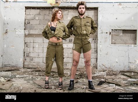 military concept models  israeli army uniform   deserted stock photo royalty  image