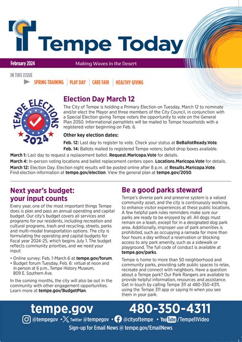 tempe today newsletter city  tempe az