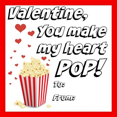 popcorn valentine  cards  drew