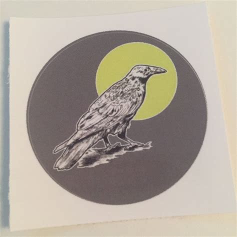 crow vinyl sticker  diameter etsy