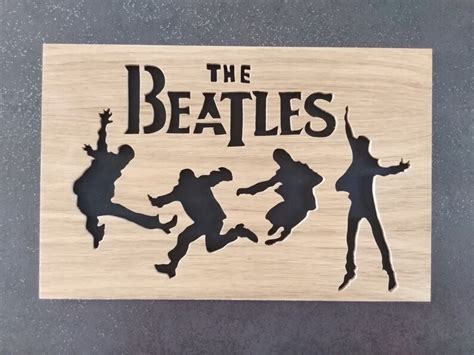 beatles wooden table craft creation etsy