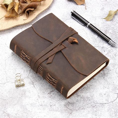 leather journal travel notebook handmade vintage leather bound writing