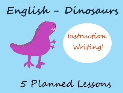 instruction writing dinosaur english planning teaching resources