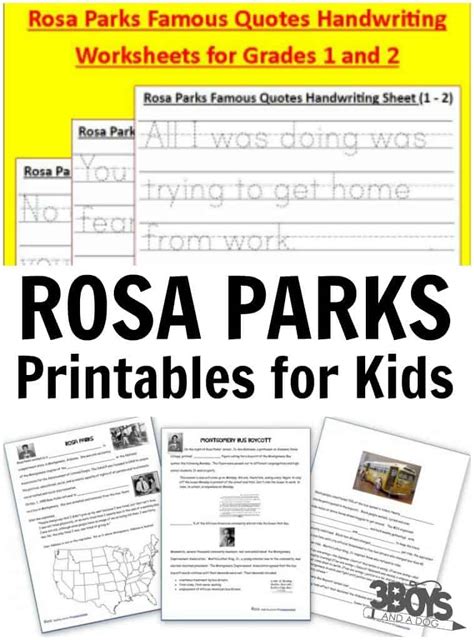 rosa parks printables  kids  boys   dog