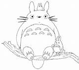 Totoro Coloring Pages Neighbor Getcolorings sketch template