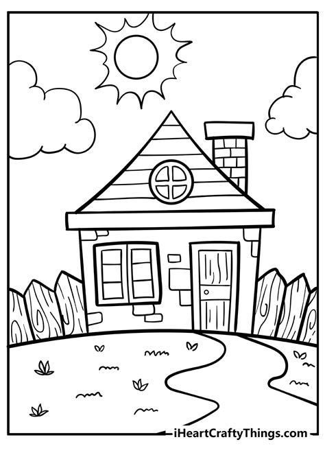 printable house coloring pages updated