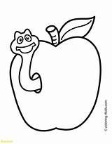 Printable Apple Worm Entitlementtrap Colouring Exclusive Coloing sketch template