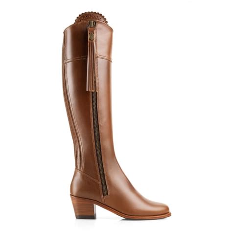 fairfax favor heeled regina leather boot houghton country