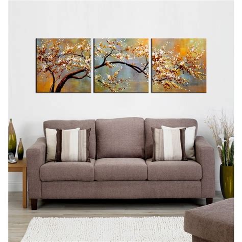 hand painted  piece gallery wrapped canvas art set  shipping