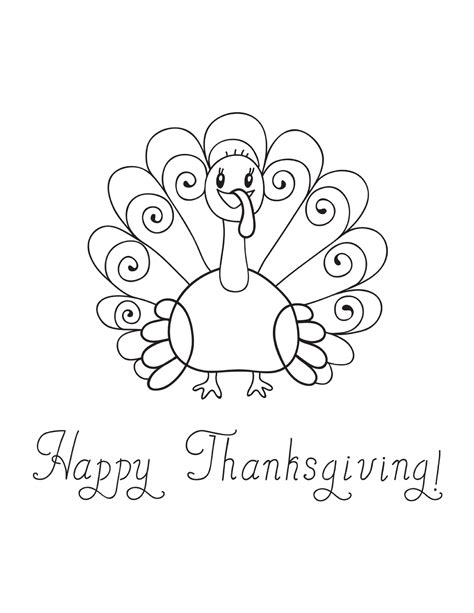 printable thanksgiving coloring pages  kids