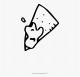 Nacho Chip Dipped Coloring Clipart Clipartkey sketch template